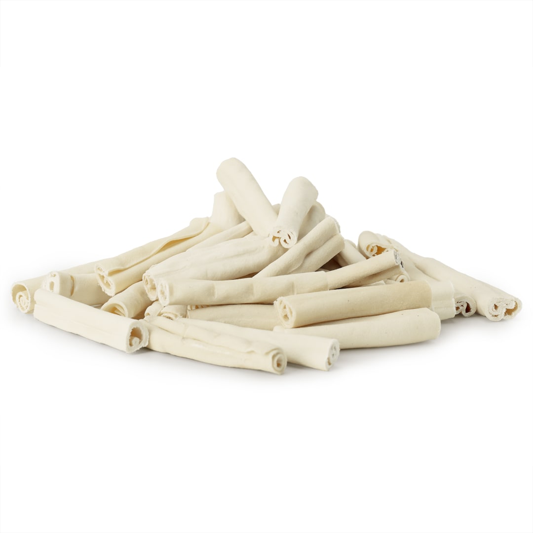 Treatly American Sourced Beefhide Mini Rolls Natural, Extra Small, 40 Pack