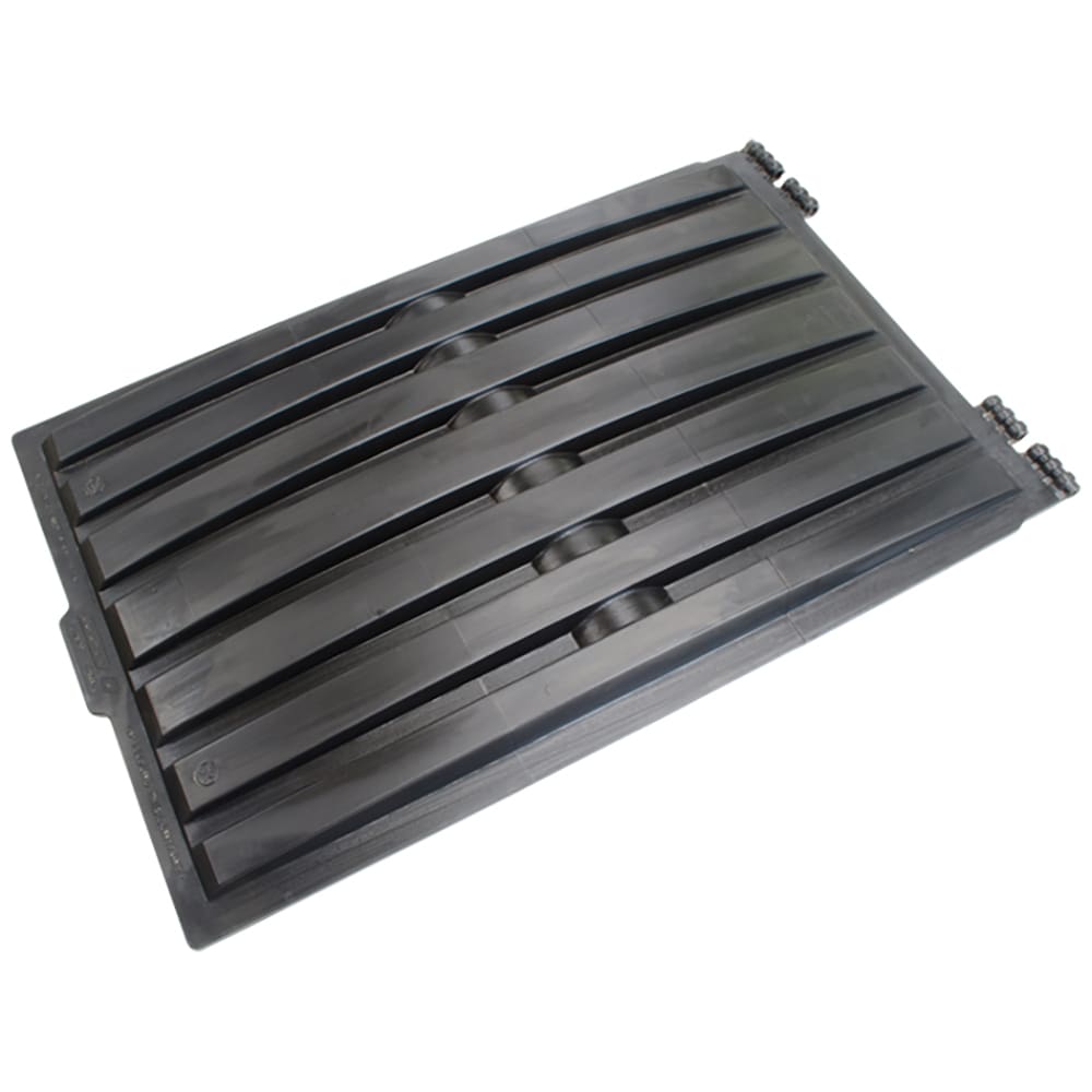 37" x 58" Black Poly Lid Single Wall Double Lip