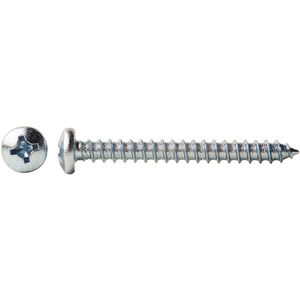 Fastenal #10-12 x 1-1/4" Phillips Drive Pan Head Zinc Finish Type A Point Steel Sheet Metal Screw