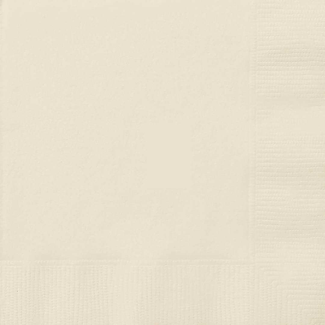 Vanilla Cream Solid Beverage Napkins, 40ct