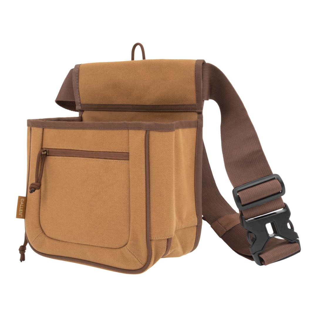 Allen Company Rival Double Compartment Shell Bag, Fits 2 Boxes, Tan
