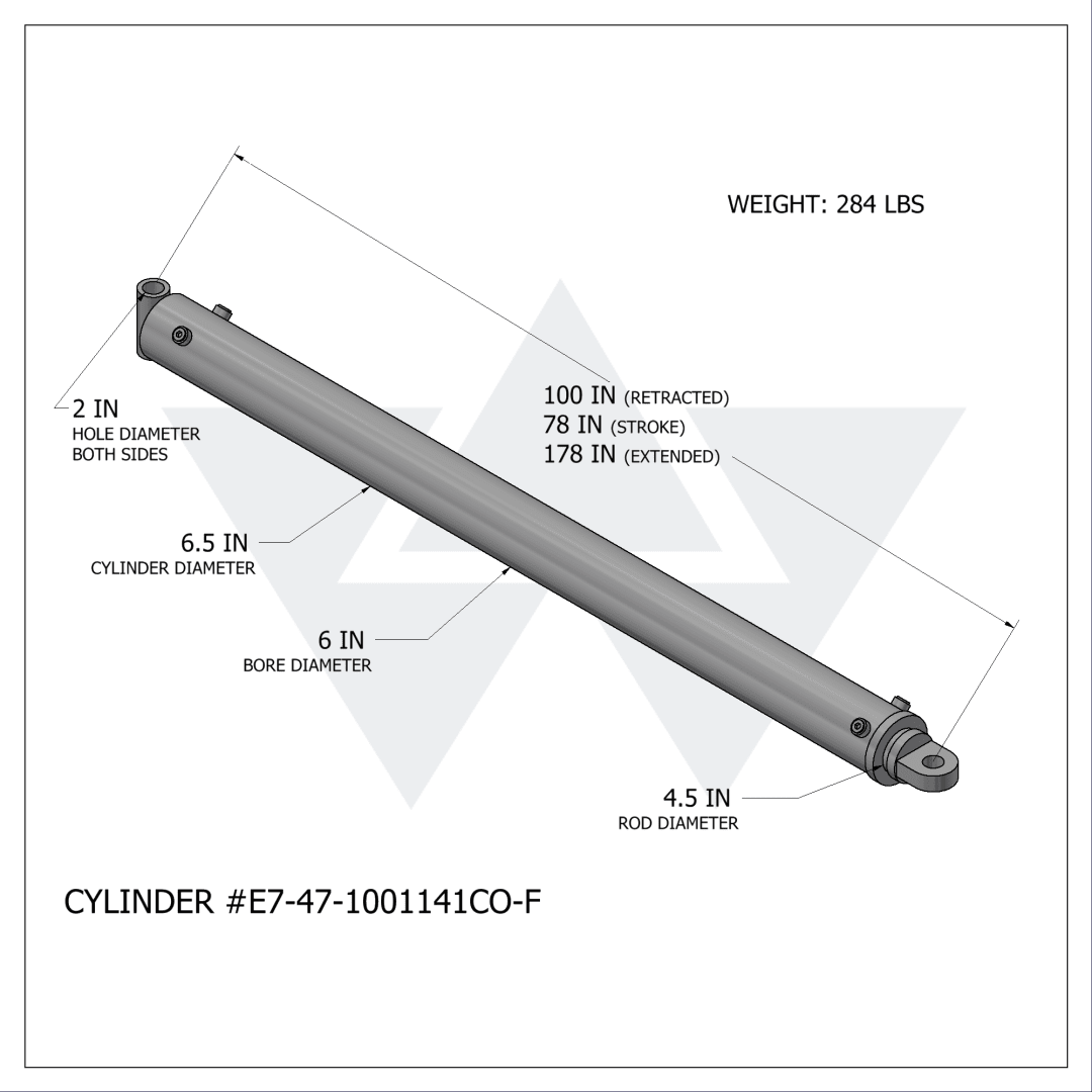 Wastebuilt® Replacement for E-Z Pack Cylinder, Compactor 6 X 4.5 X 78