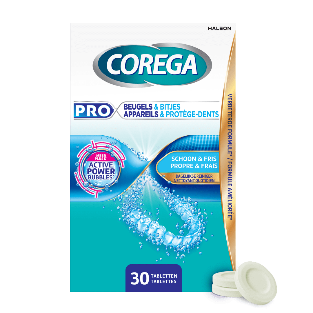 Corega Pro Beugels & Bitjes - 30 reinigingstabletten
