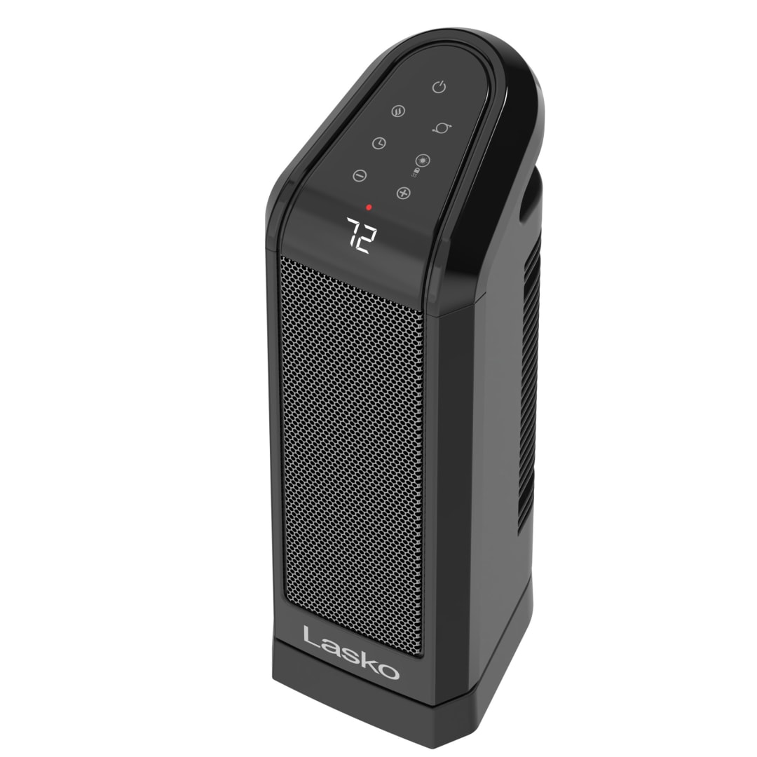 Lasko 16" 1500-Watt Oscillating Ceramic Tower Space Heater with Digital Display