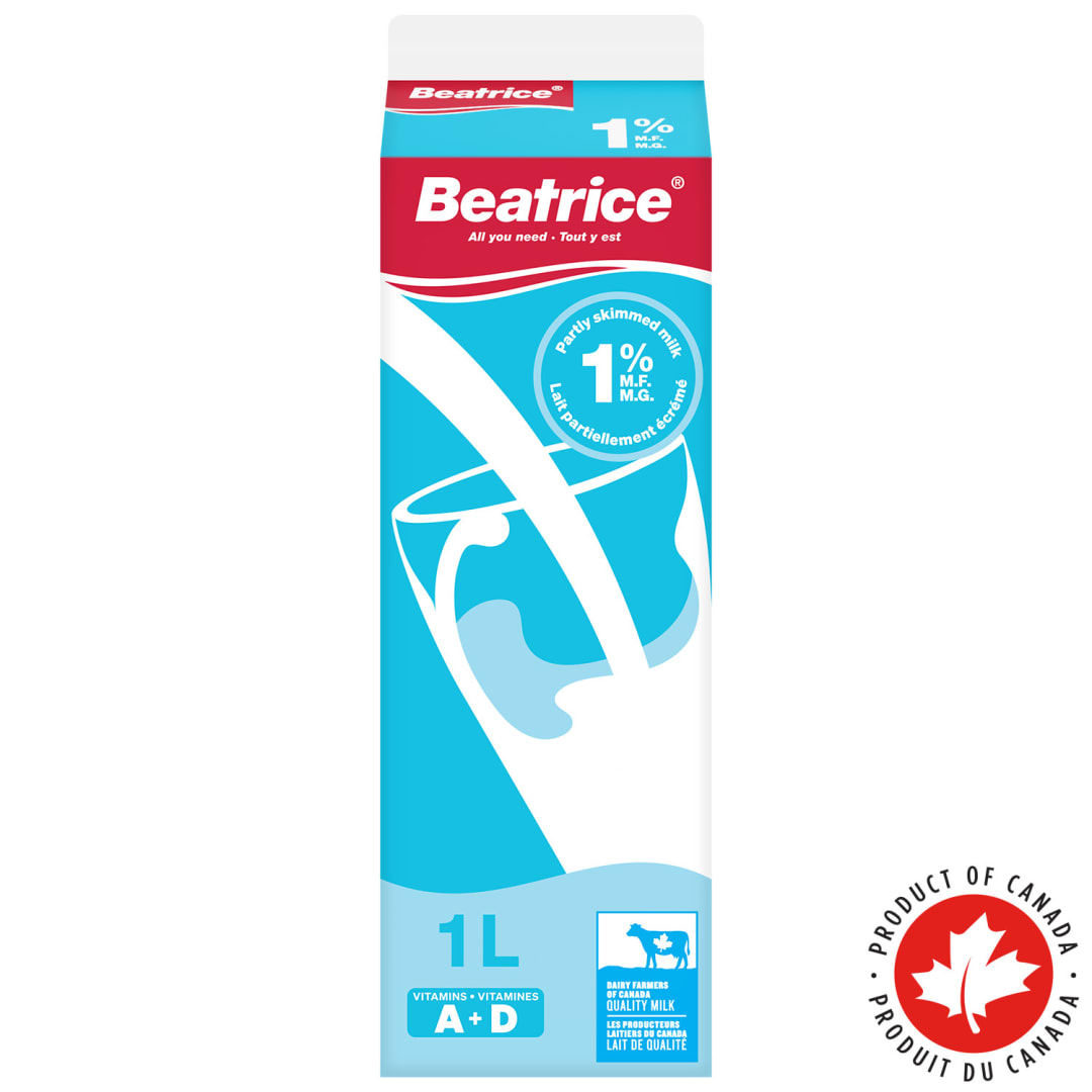 Beatrice Partly Skimmed Milk 1%, 1L