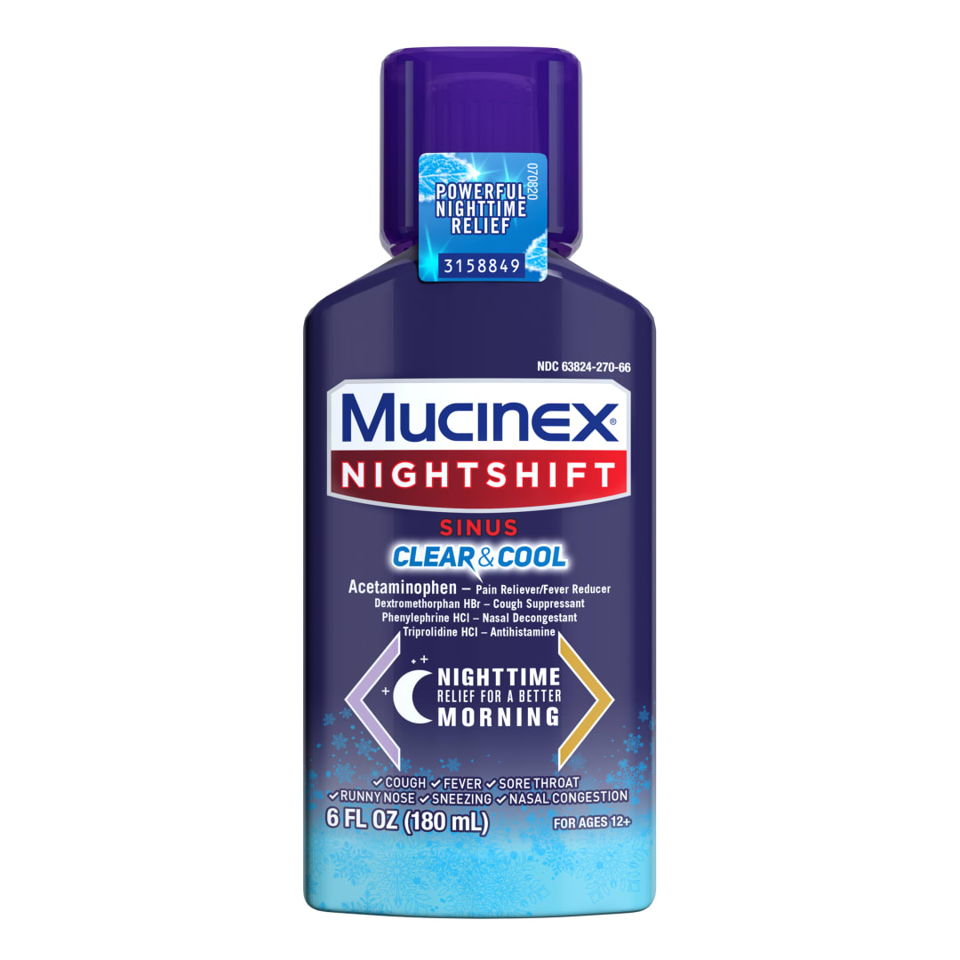 MUCINEX® Nightshift® Sinus Clear & Cool 6/6 oz.