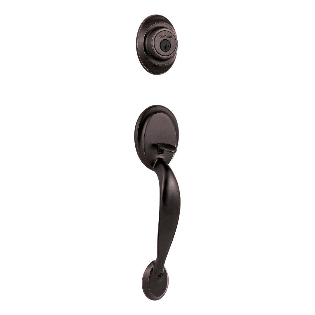 Dakota Single Cylinder Entry Handleset with Deadbolt, without Interior Pack in Venetian Bronze