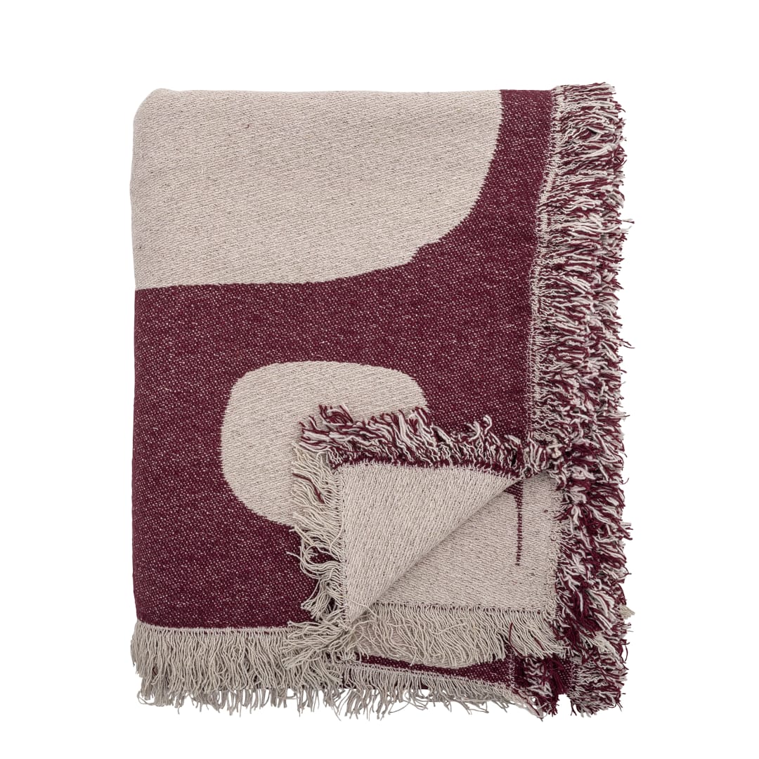 82062793 - Olica Throw, Red, Recycled Cotton STOCK: 300