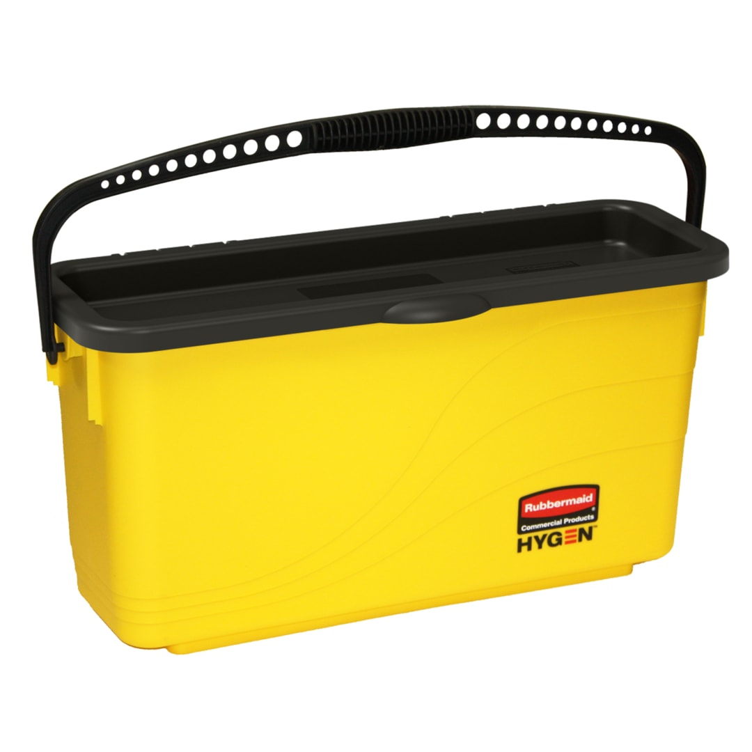 Rubbermaid Commercial Products HYGEN Microfiber Charging Bucket, Yellow