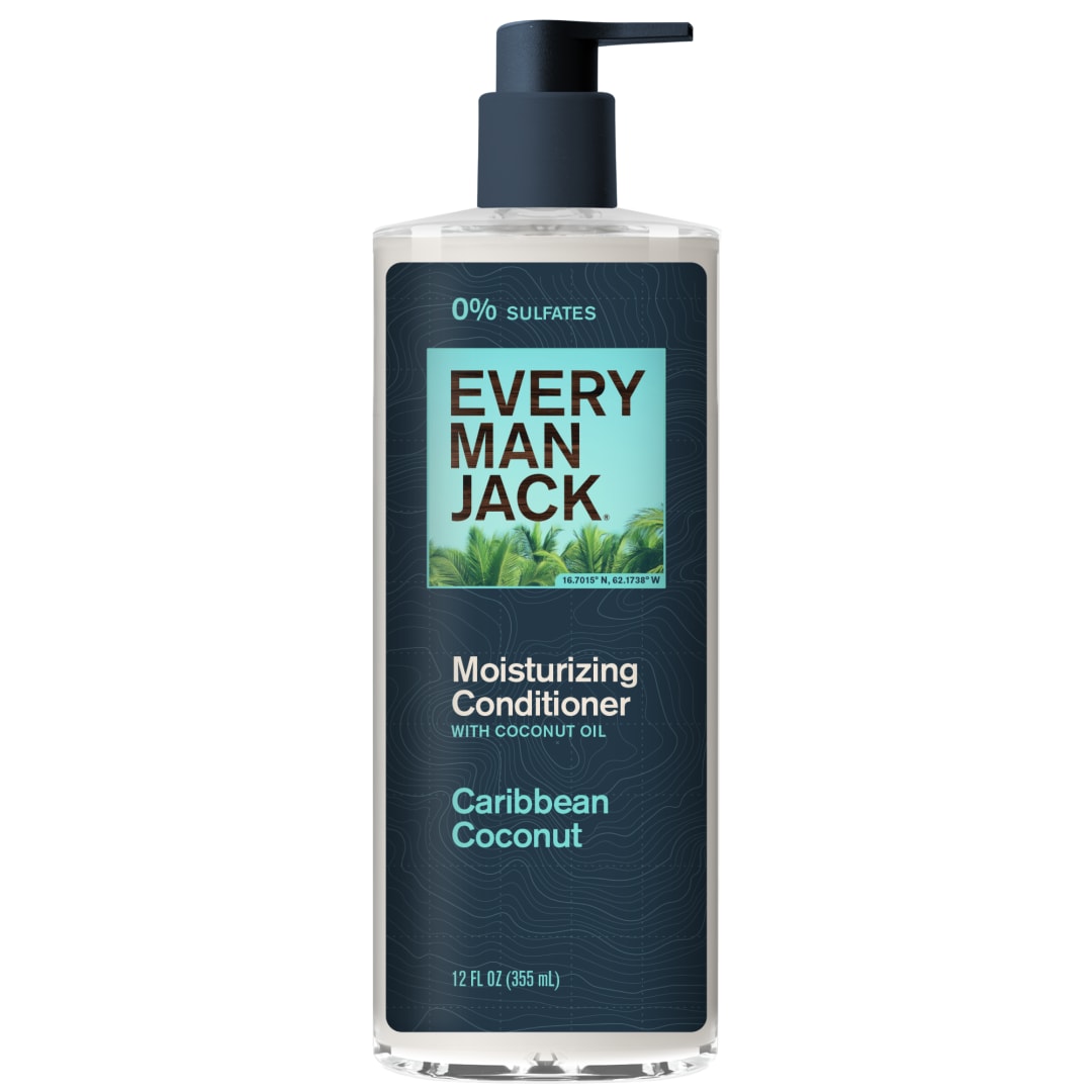 Every Man Jack Men's Refreshing Conditioner - Caribbean Coconut - Made w/ Plant Powered Moisturizing Ingredients like Coconut & Argan Oil - 12 fl oz