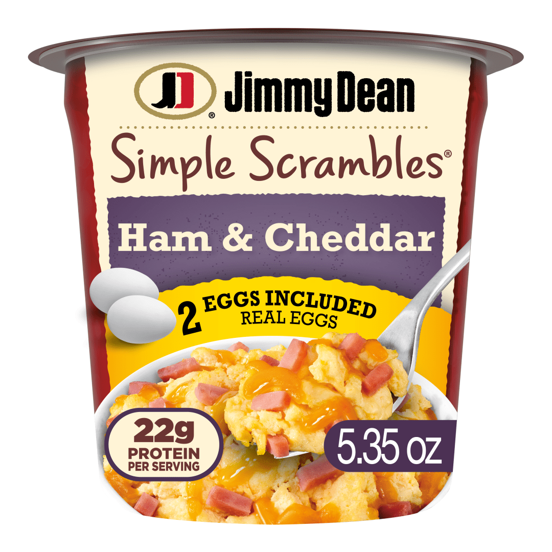 Jimmy Dean Simple Scrambles Ham and Cheddar Cheese, 5.35 oz.