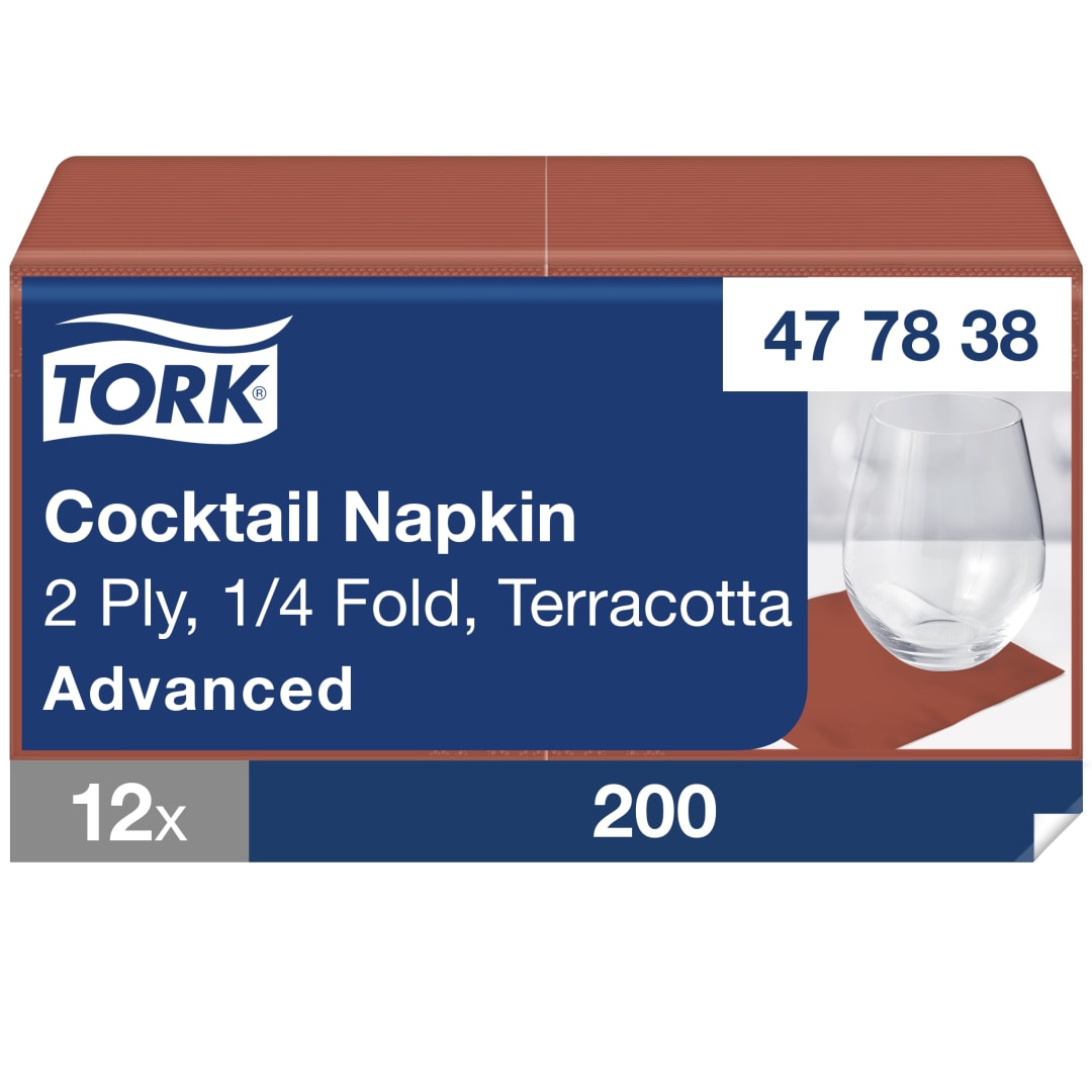 Tork Terracotta Cocktail Napkin
