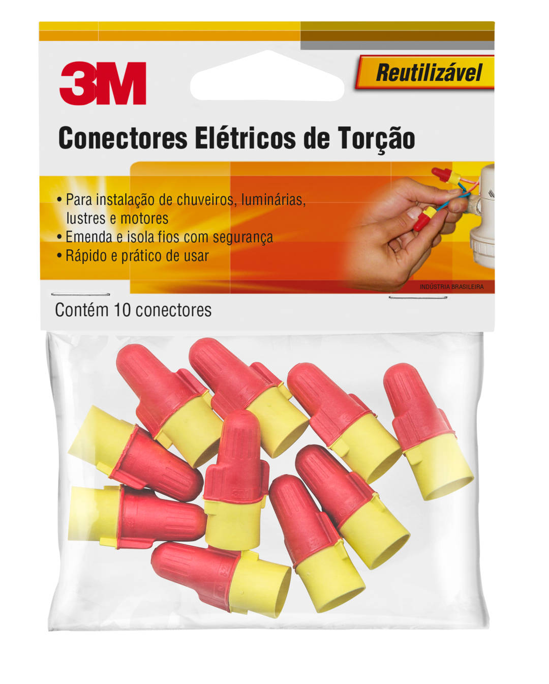 Conector de Torção 3M™ Scotchlok® Performance Plus 2, Vermelho/Amarelo, Pacote com 10 unidades