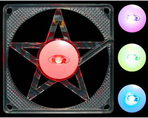 Multi Color 8cm LED Star Fan Guard
