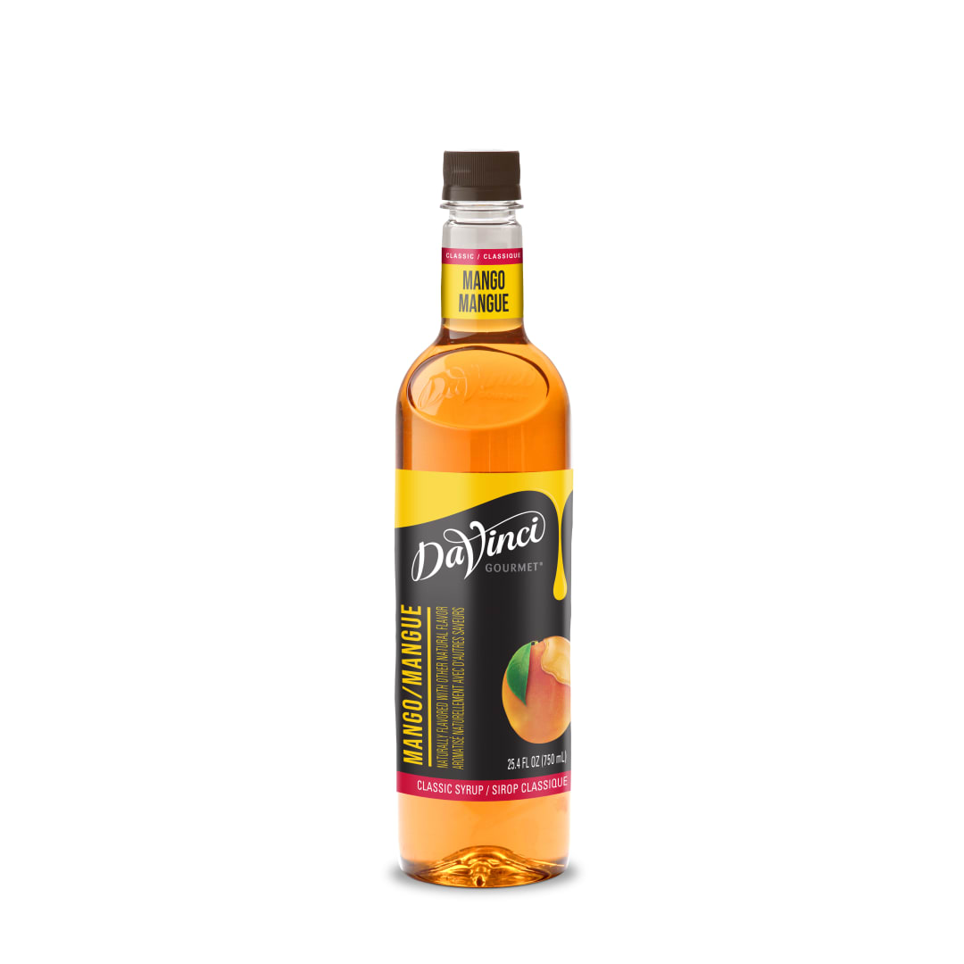 DaVinci Gourmet Mango Syrup, Plastic Bottle, Classic, 12 x 750 mL