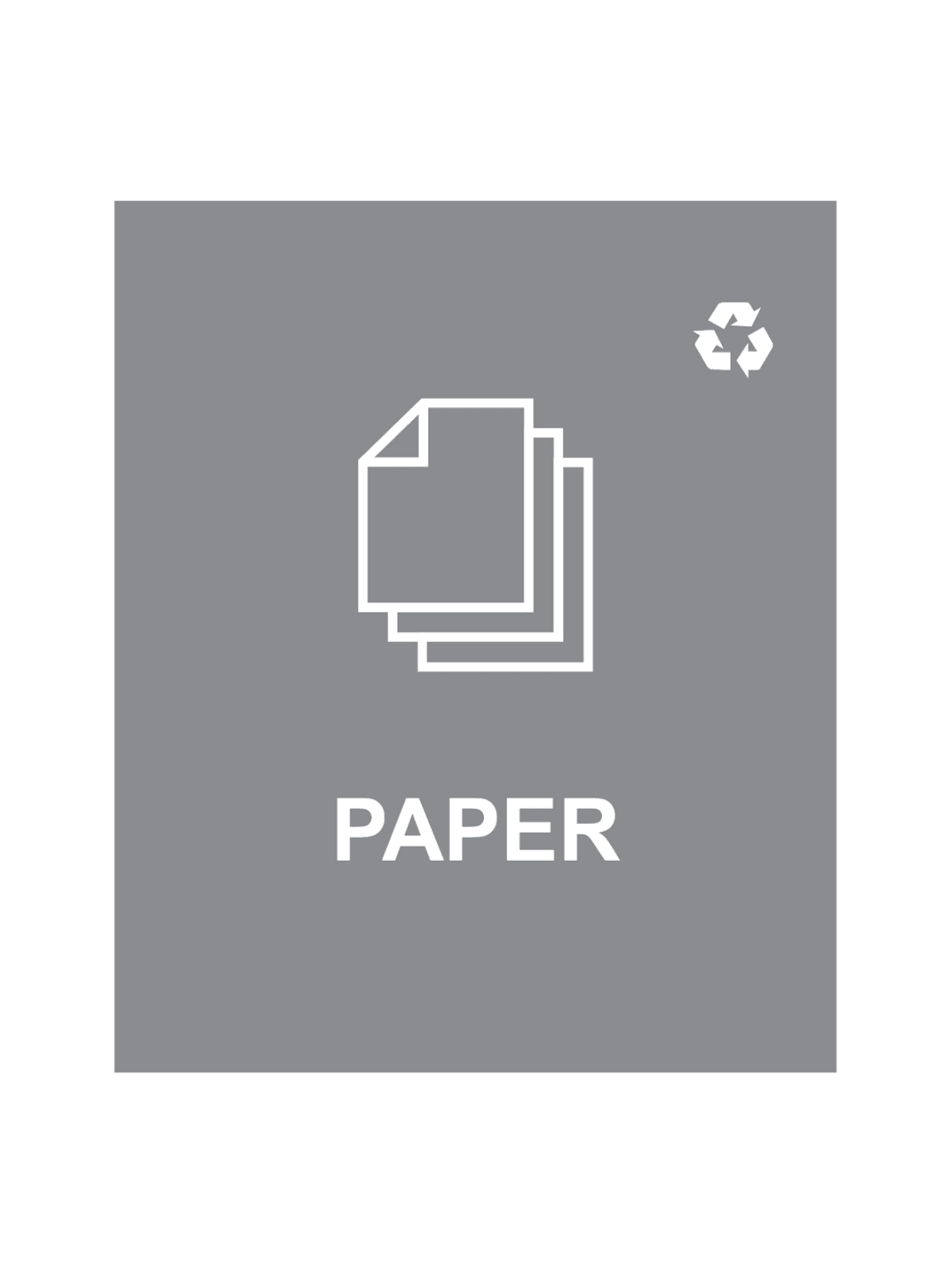 SPECTRUM - Single - Sign - Paper - Grey-White