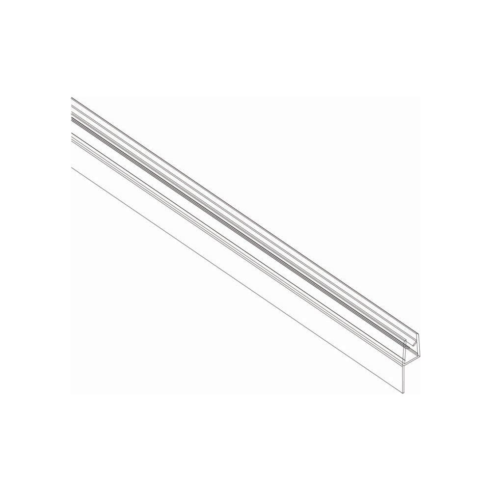 Clear Vinyl Seal with a Flexible Fin 71 9/16" Length for 6mm Glass