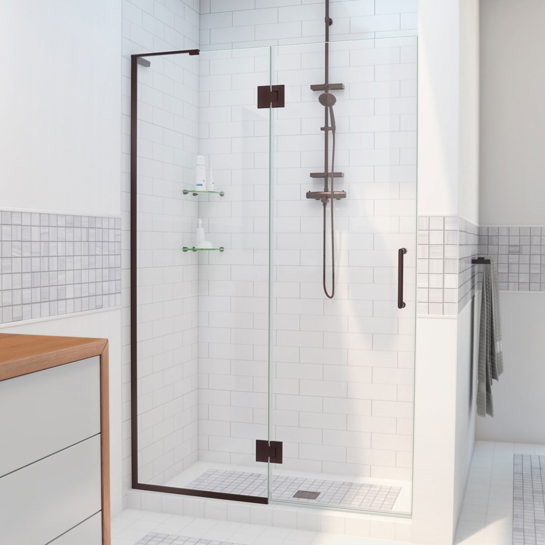 DreamLine Unidoor-X 30 inch W x 72 inch H Frameless Hinged Shower Door in Oil Rubbed Bronze