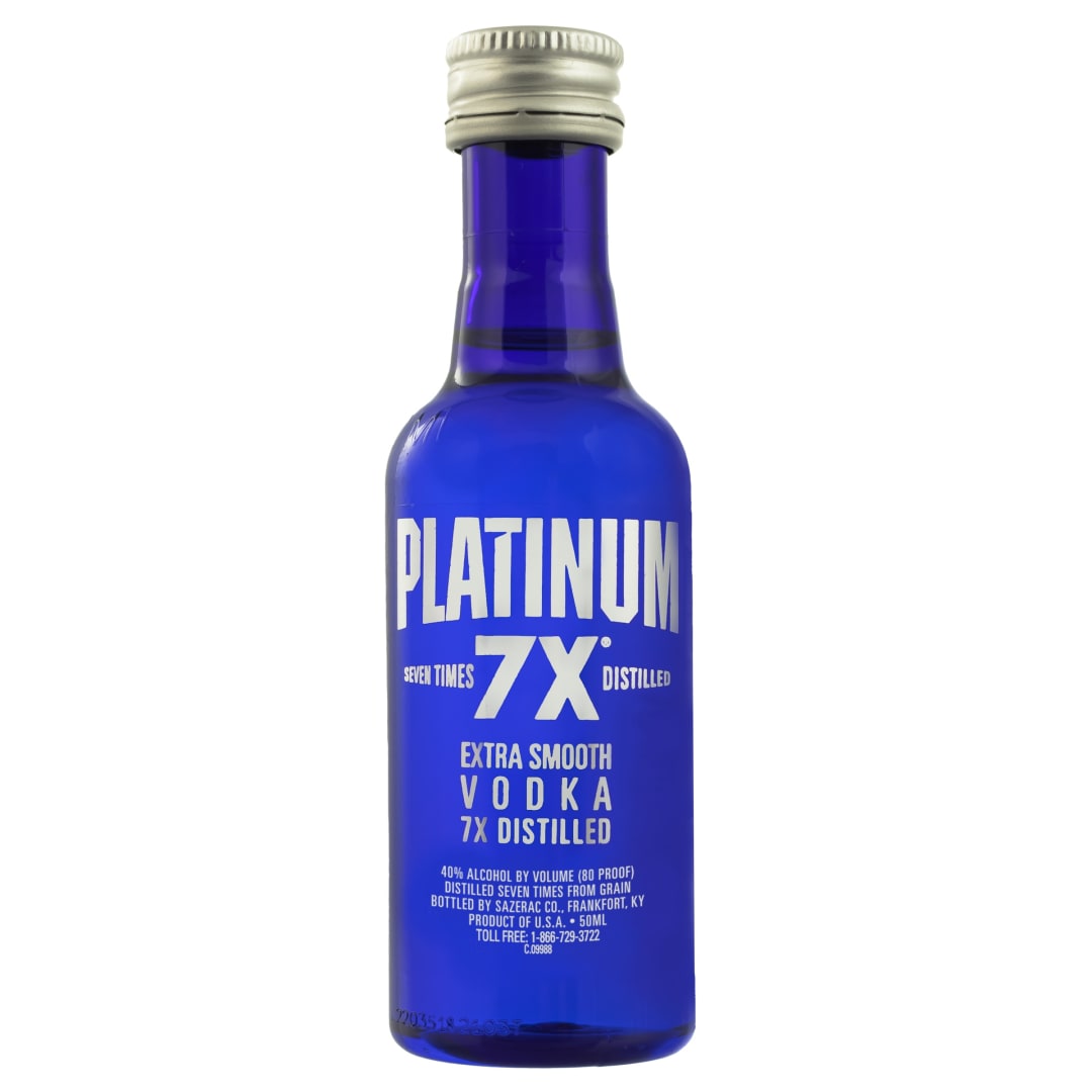 Platinum 7X Seven Times Distilled Extra Smooth Vodka 50ml 80 Proof