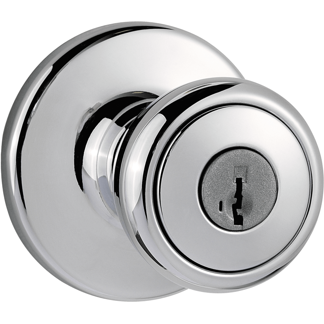 Tylo Keyed Entry Doorknob in Polished Chrome featuring SmartKey Security