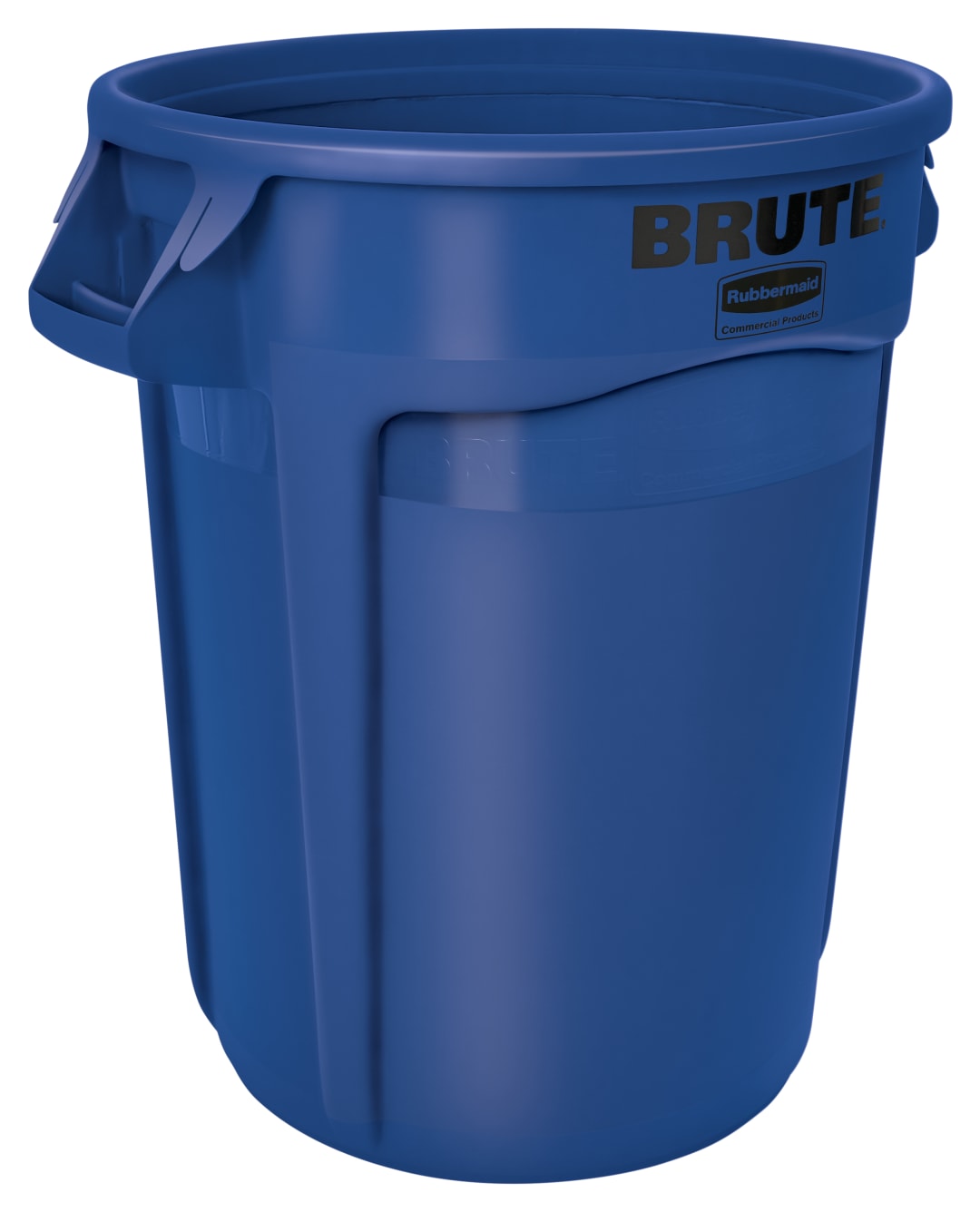 Vented BRUTE 32 Gallon Blue Trash Container