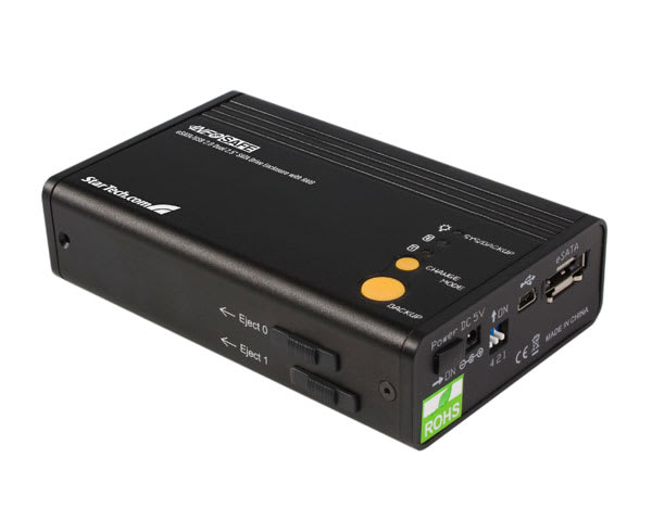 Black 2.5" Dual Drive USB/eSATA HDD RAID Enlosure