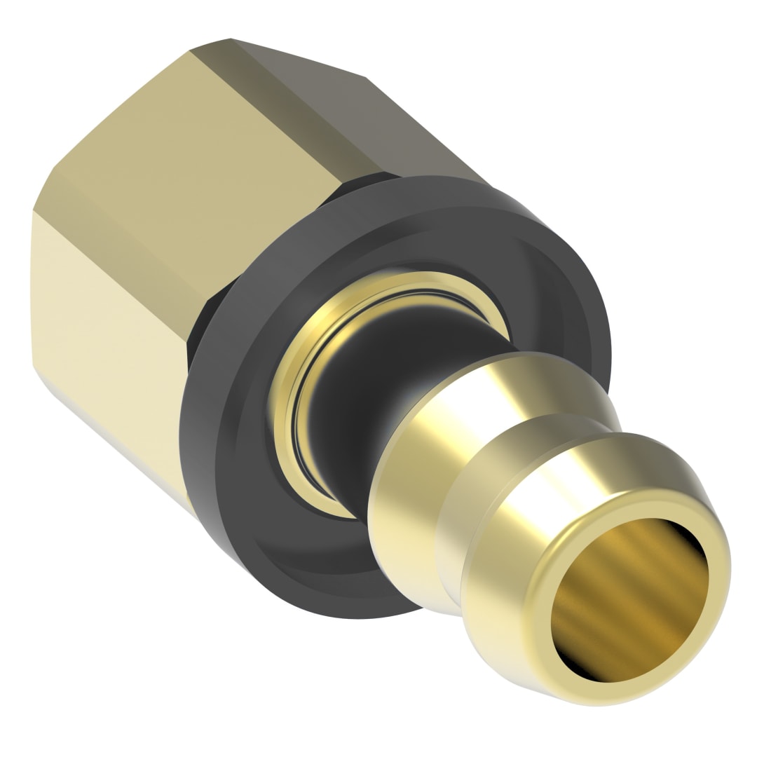 Aeroquip 3/16 Female Inv Flare X 1/4 Push On Brass