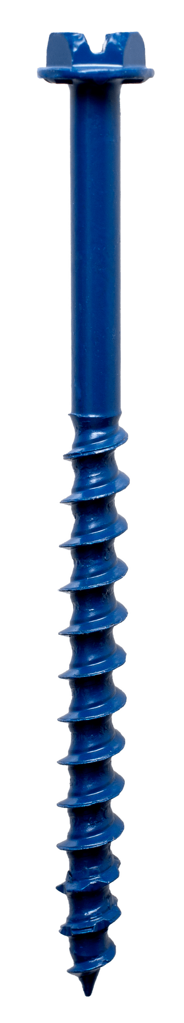 Simpson Strong-Tie TNT18234HC75 Titen Turbo™ — 3/16 in. x 2-3/4 in. Hex-Head Concrete and Masonry Screw, Blue (75-Qty)