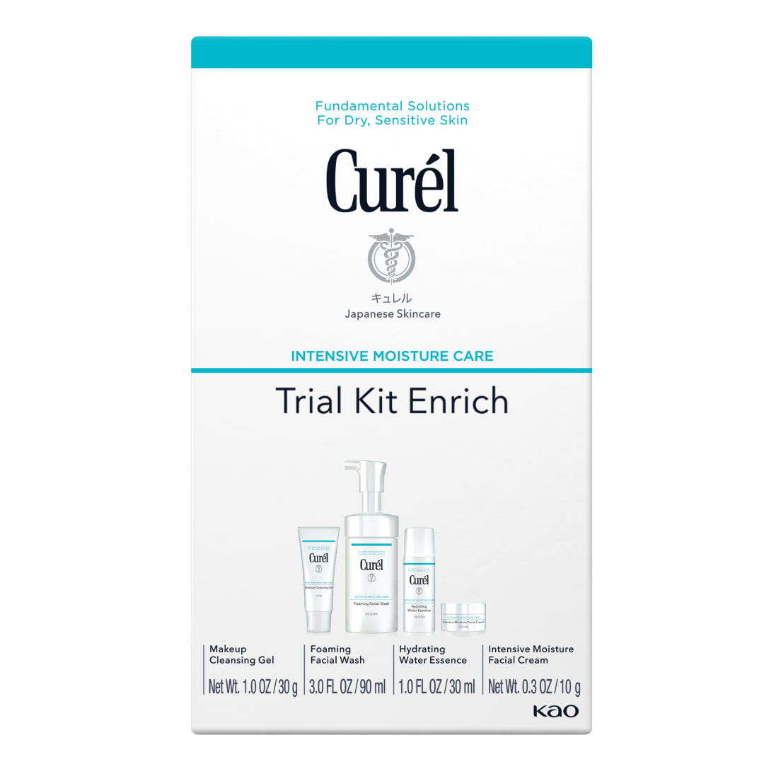 Curel Japanese Skin Care Trial Kit, with Ceramides, Travel Size