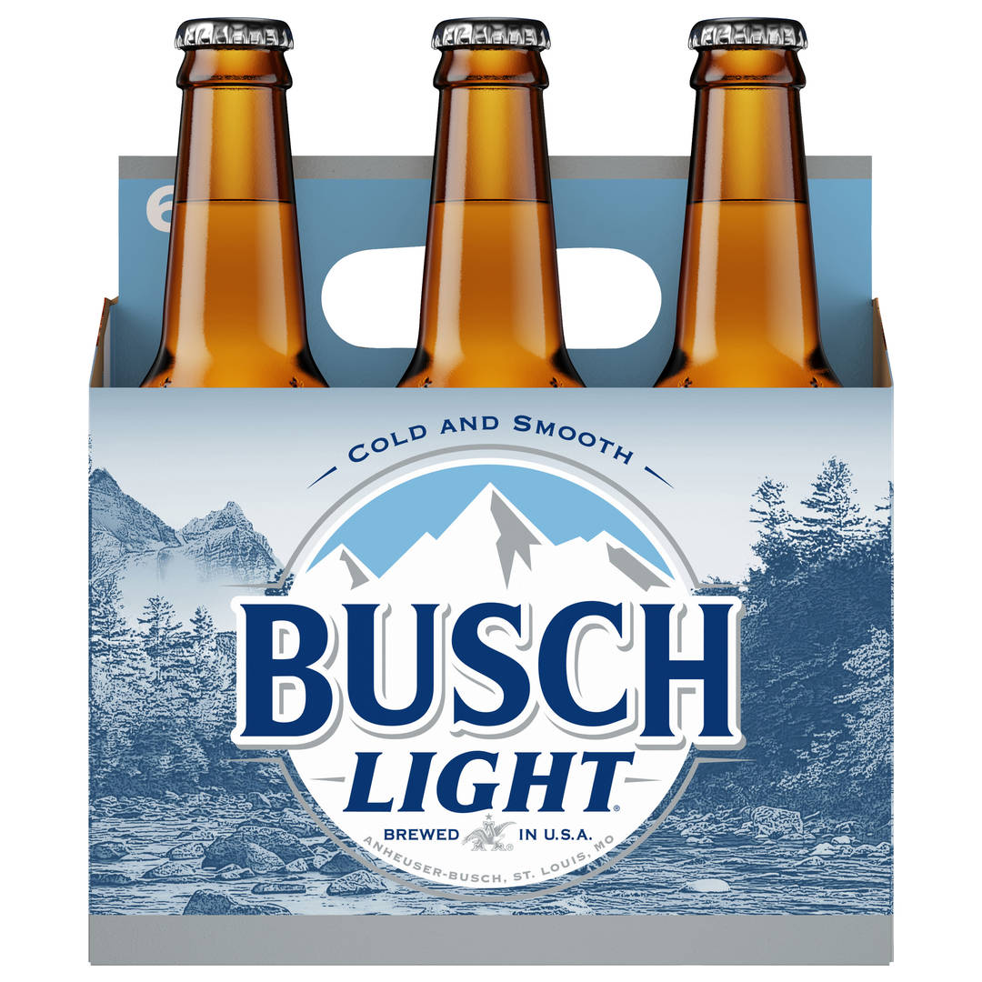 Busch Light Beer 6 - 12 fl oz Bottles