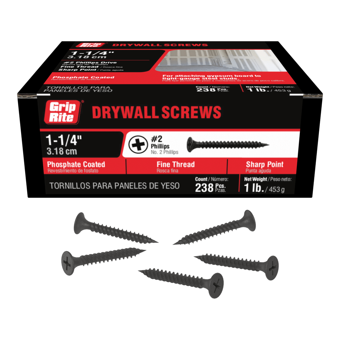 Grip-Rite 1 1/4 Fine Dw Screw 1# Hand Drive Drywall Screws