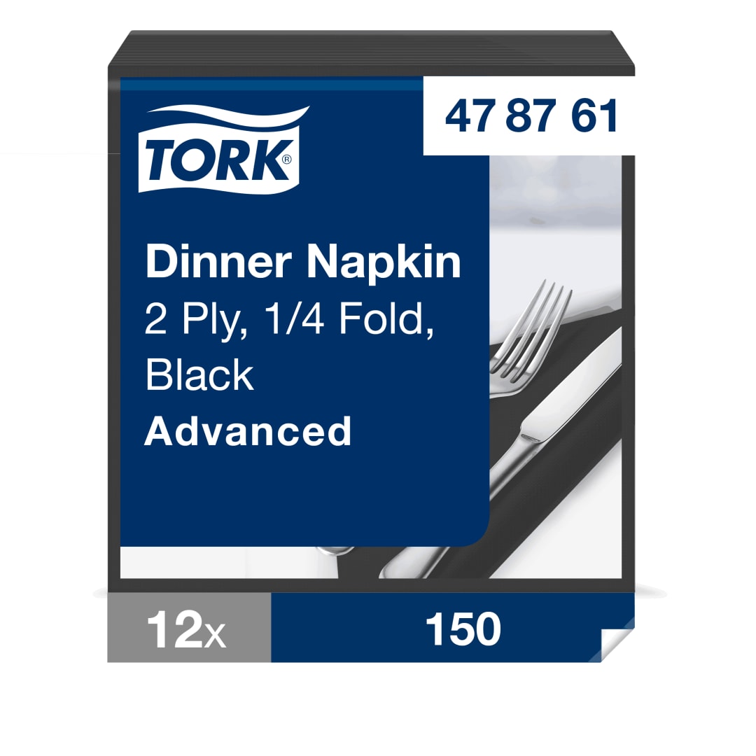 Tork Black Dinner Napkin