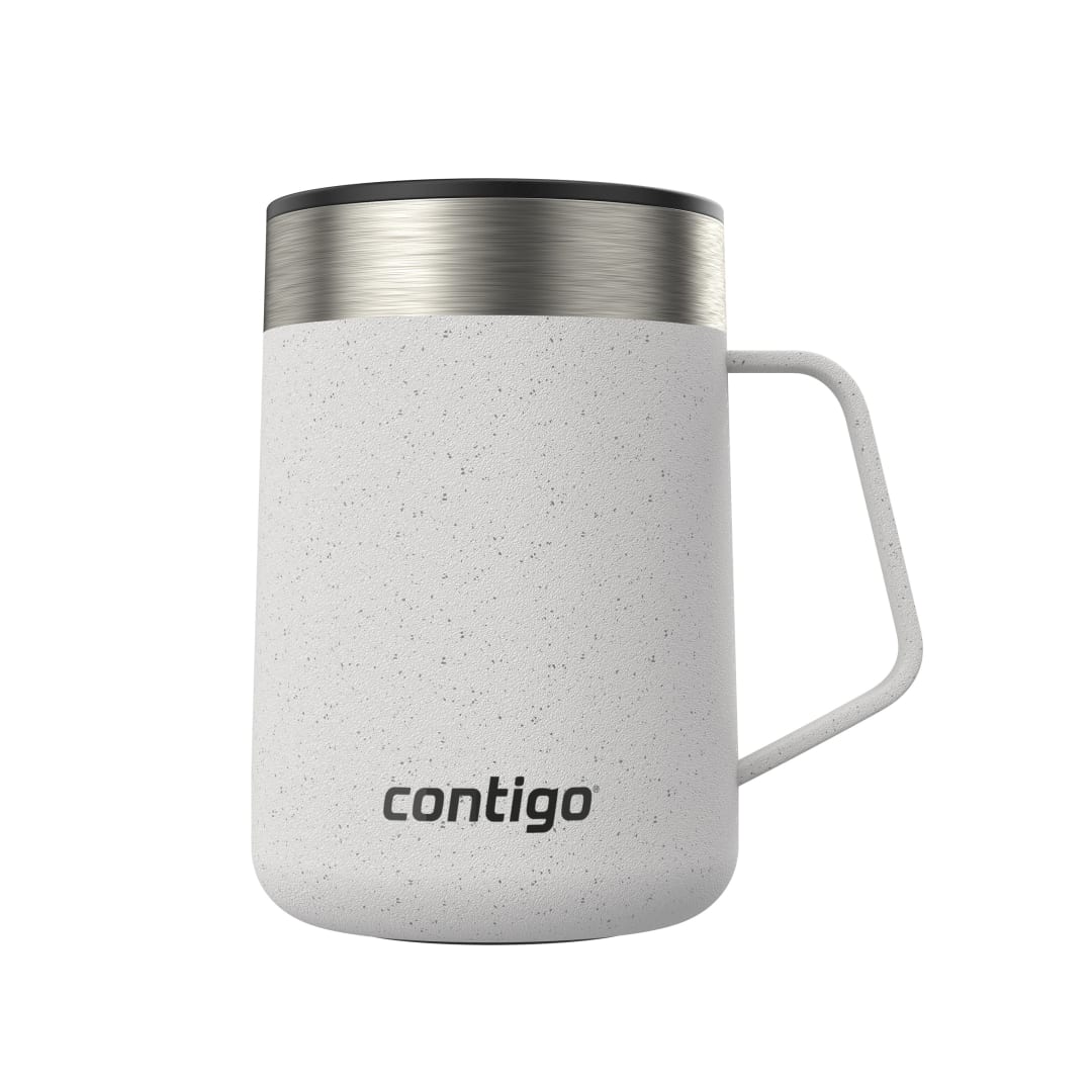 Contigo® Streeterville, Taza de Acero Inoxidable con Asa, 414 ml, Blanco