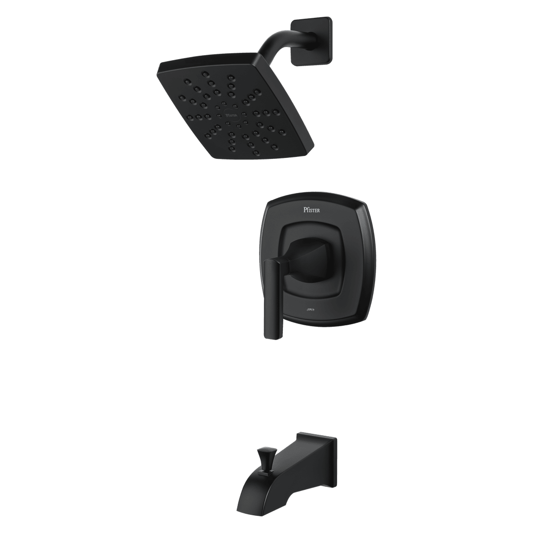 Penn 1-Handle Tub & Shower Faucet in Matte Black