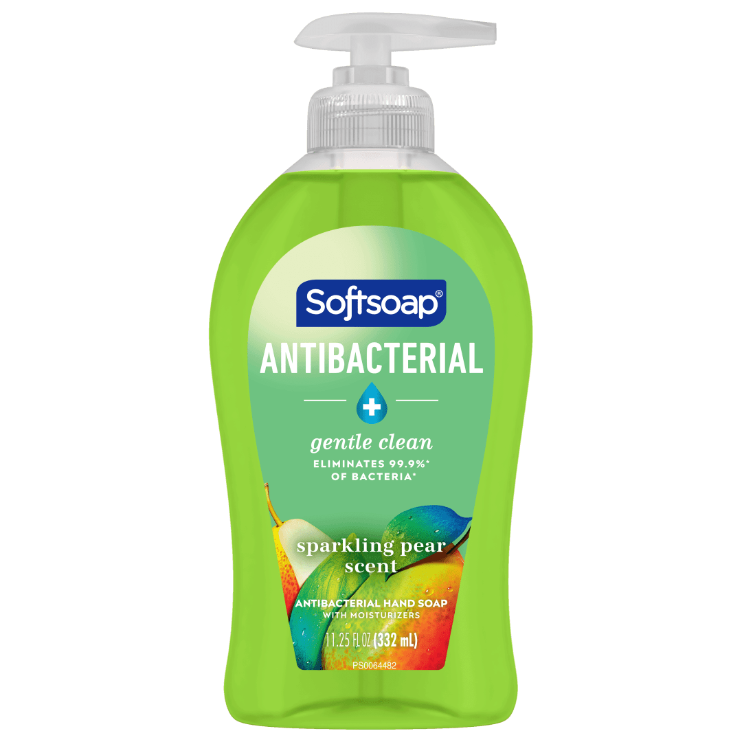Softsoap Antibacterial Liquid Hand Soap, Sparkling Pear Scent Hand Soap, 11.25 oz Bottle