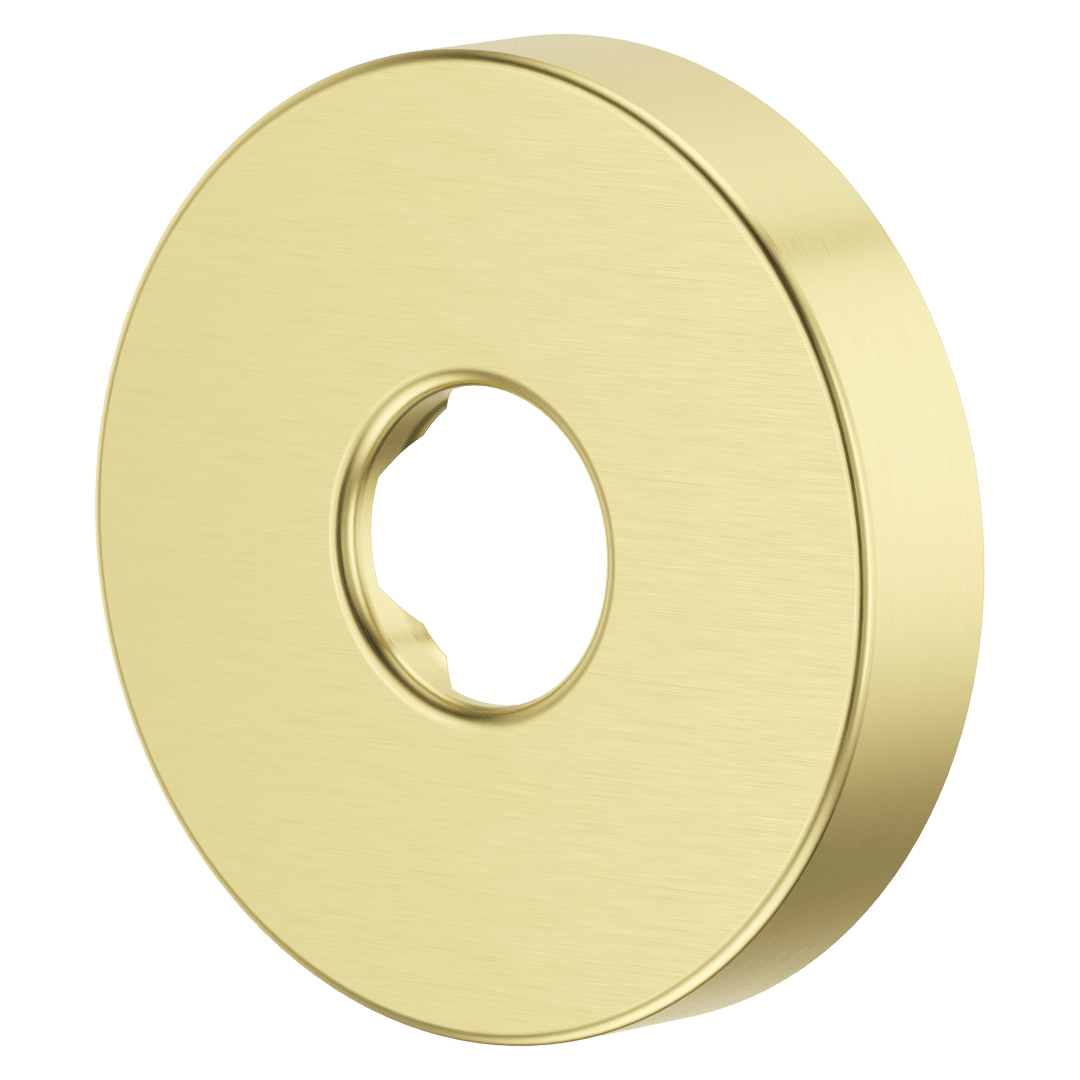 Modern Round Shower Arm Flange in Brushed Gold
