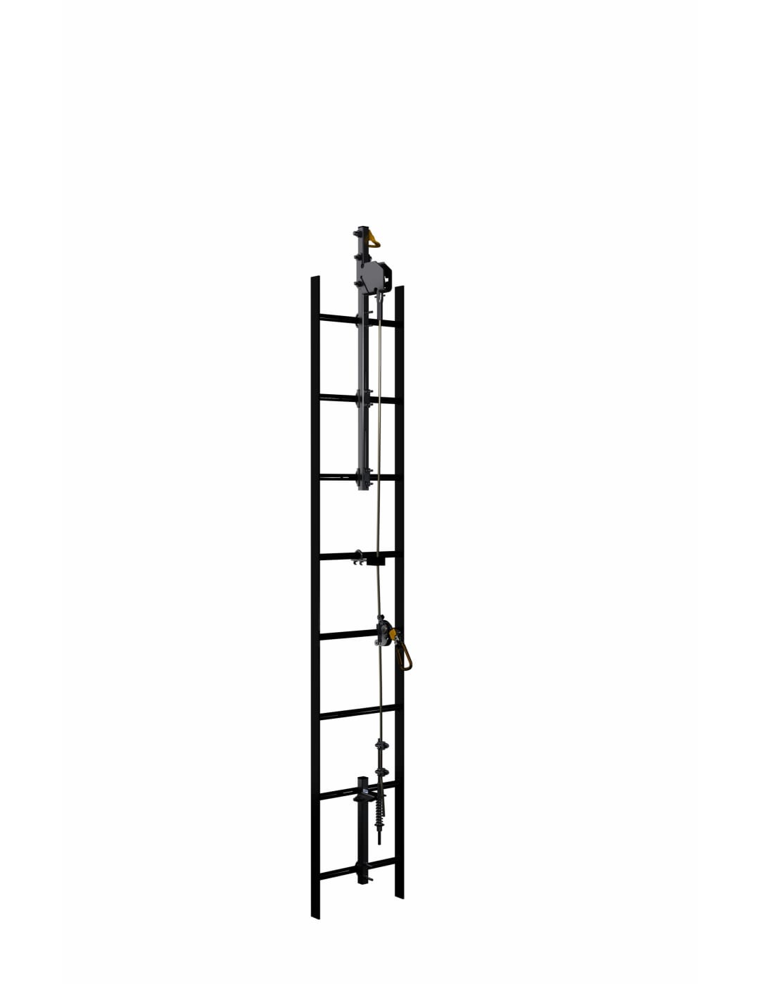 3M™ DBI-SALA® Lad-Saf™ Cable Vertical Safety System Bracketry, 4 User, Galvanized Steel,6116633
