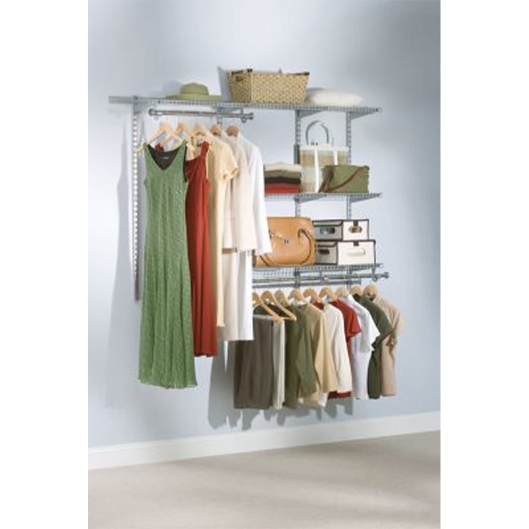 Rubbermaid Configurations Deluxe 3-6 foot Closet Kit Titanium