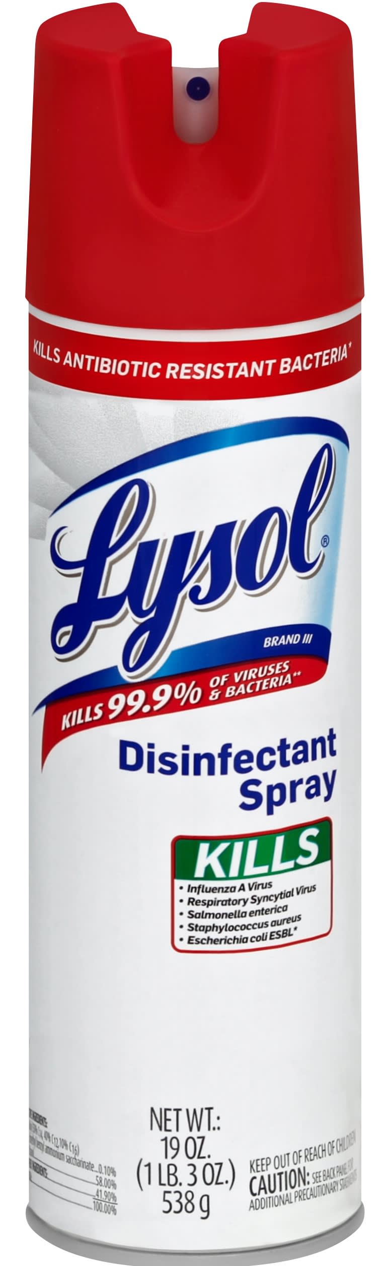 LYSOL® Disinfectant Spray - Red Cap 6/19 oz.