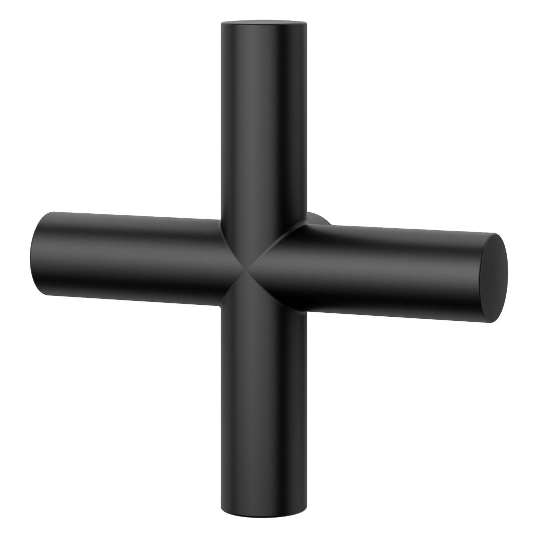 Tenet Single Cross Handle for Slide Bar Kit in Matte Black