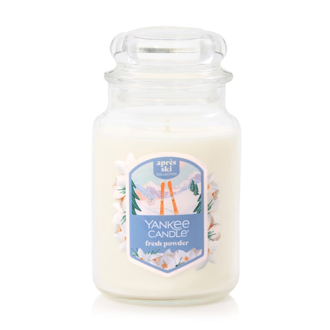 Yankee Candle Fresh Powder Original Large Jar Scented Candles, 22 oz