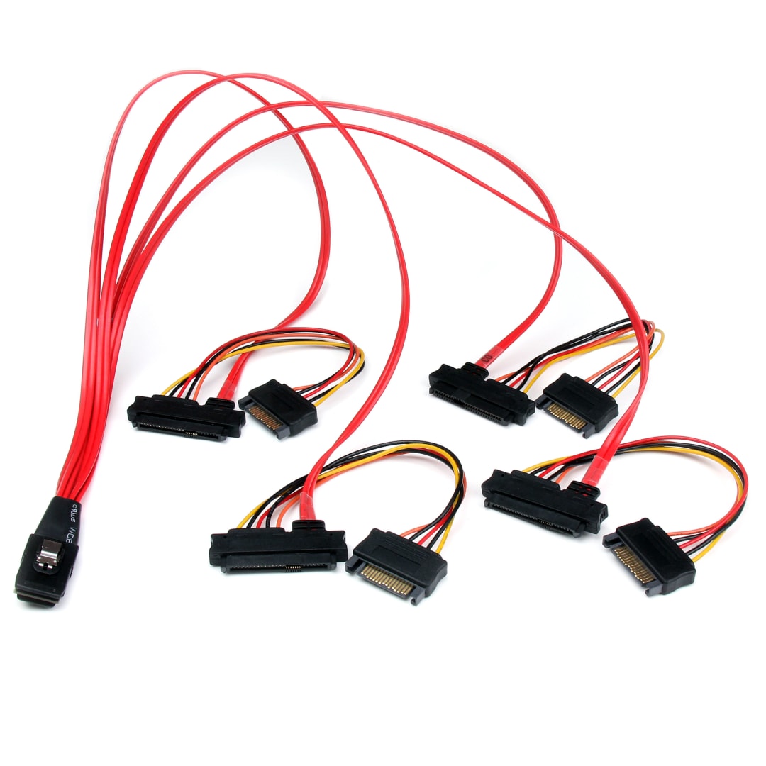 50cm Internal Mini SAS Cable - SFF8087 to 4x SFF8482
