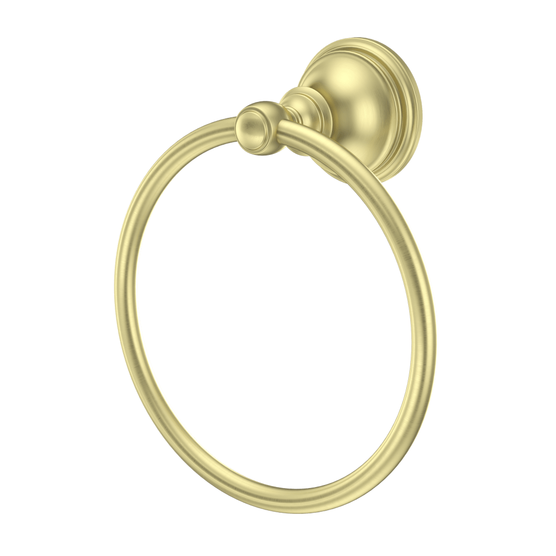 Tisbury Towel Ring in Brushed Gold
