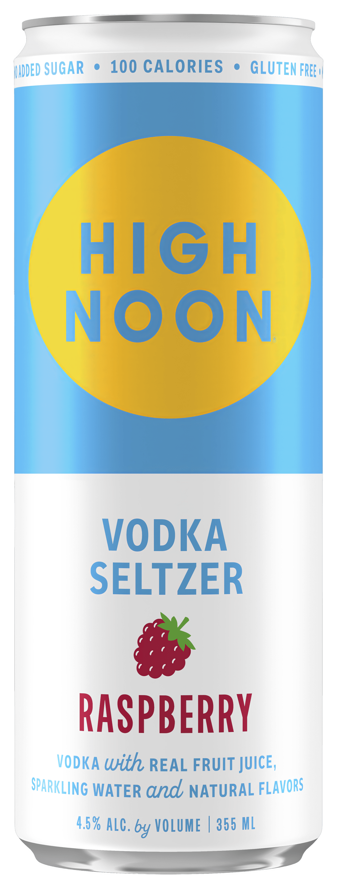 High Noon Raspberry Vodka Hard Seltzer Single Serve 355ml Can