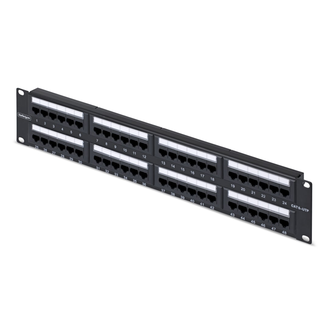 48-Port 110 Style Cat6 2U Rackmount Patch Panel UTP