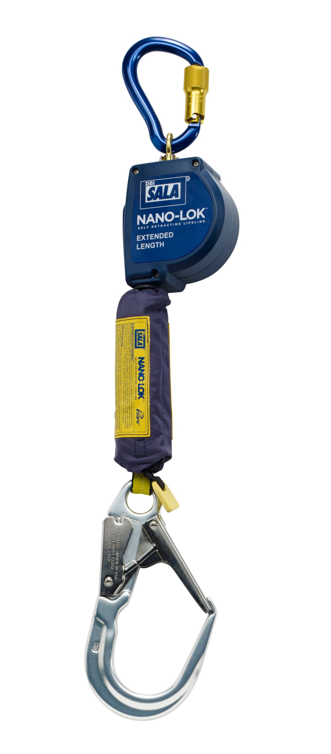 3M™ DBI-SALA® Nano-Lok™ Extended Length Self-Retracting Lifeline withAnchor Hook 3101620, Web, 9 ft