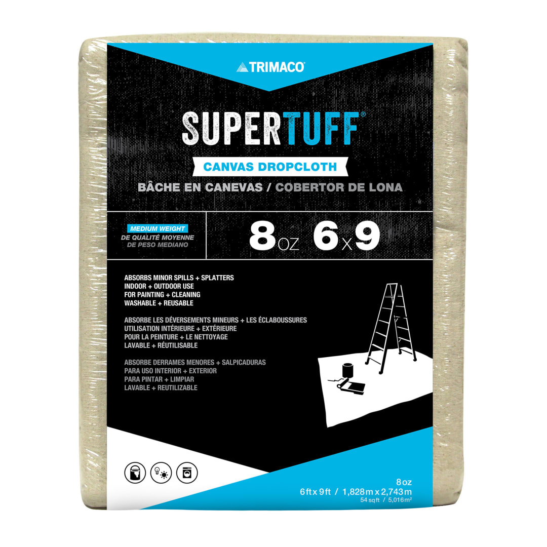 SuperTuff® Canvas Dropcloth, 8oz, 72x9'