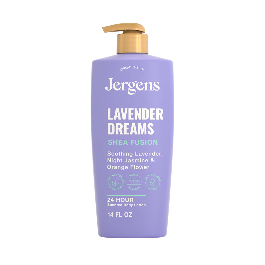 Jergens Shea Fusion Lavender Dreams Body Lotion, Shea Butter, 14 fl oz
