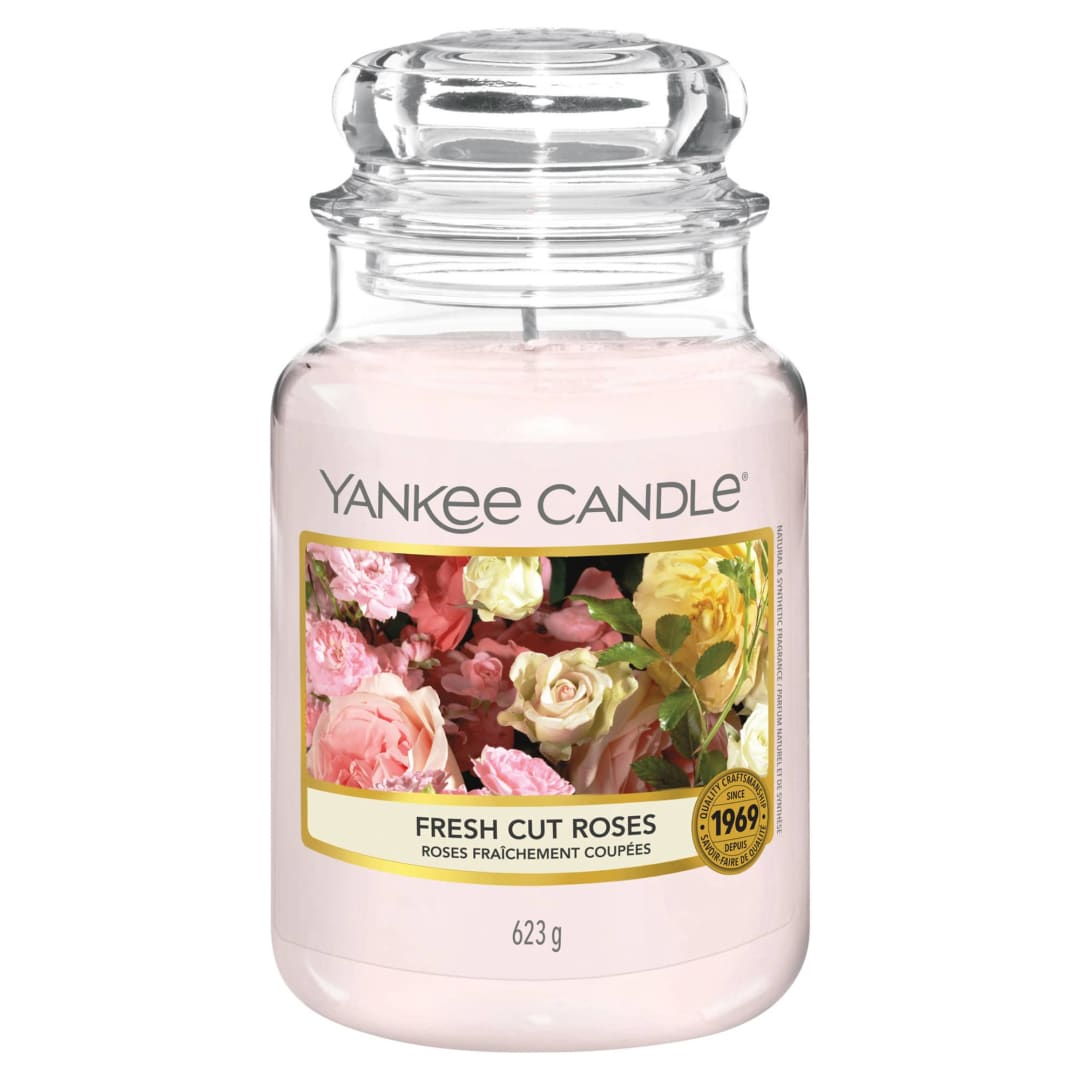Yankee Candle® Scented Candle | Fresh Cut Roses Large Jar Candle | Long Burning Candles: up to 150 Hours | Gifts for Women