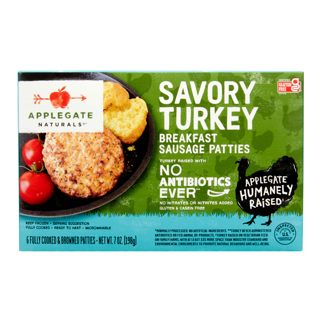 APPLEGATE NATURALS Savory Turkey Breakfast Patty